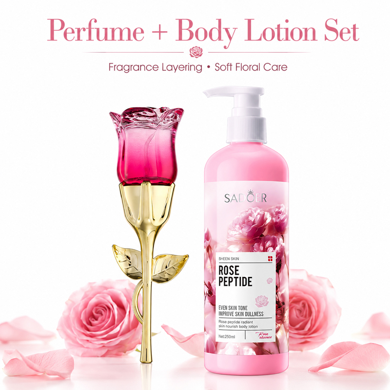 Perfume Fragrance Moisturizer - Set Parfum & Lotion Tubuh Mawar